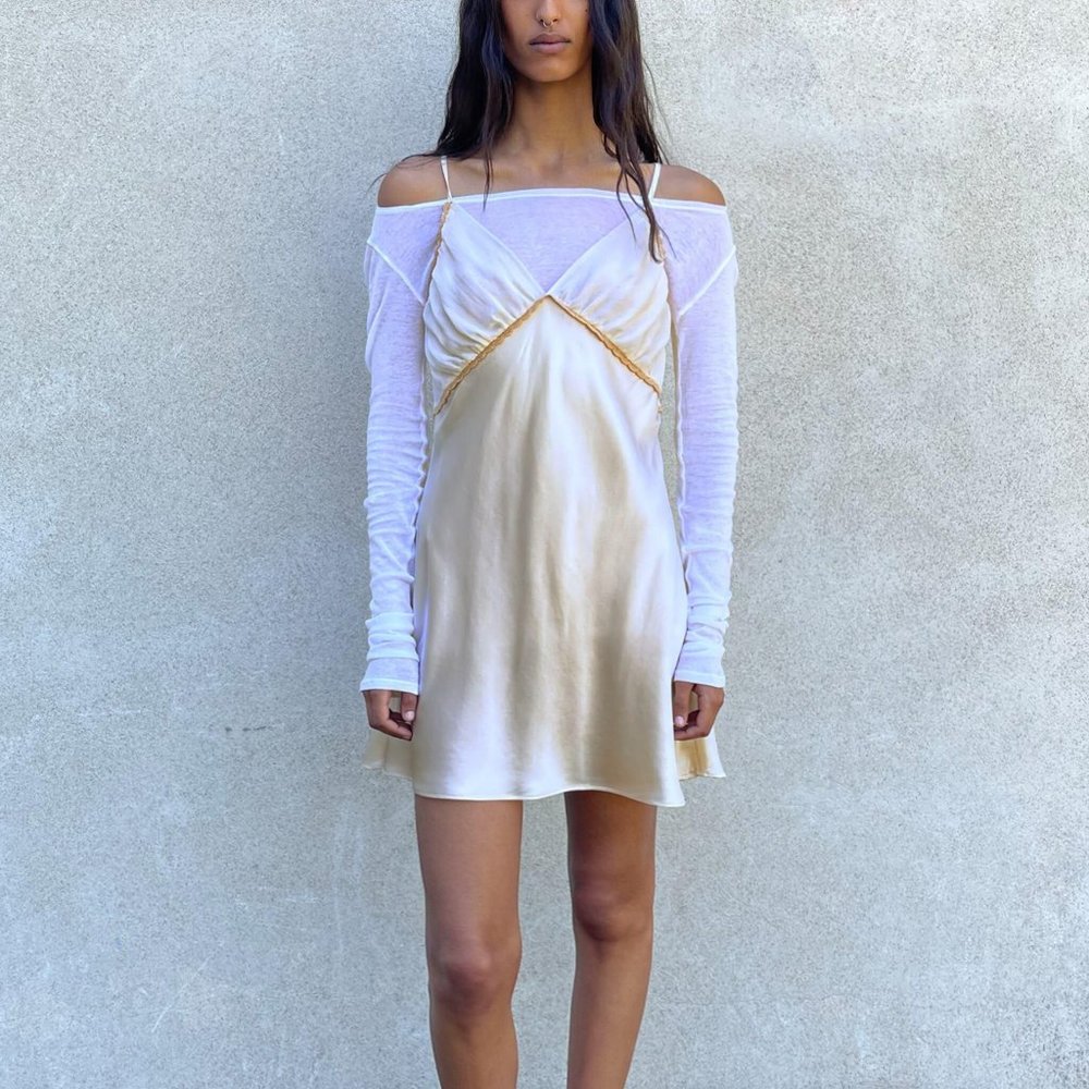 Zara Silk Blend Mini Dress - Picture 3 of 4
